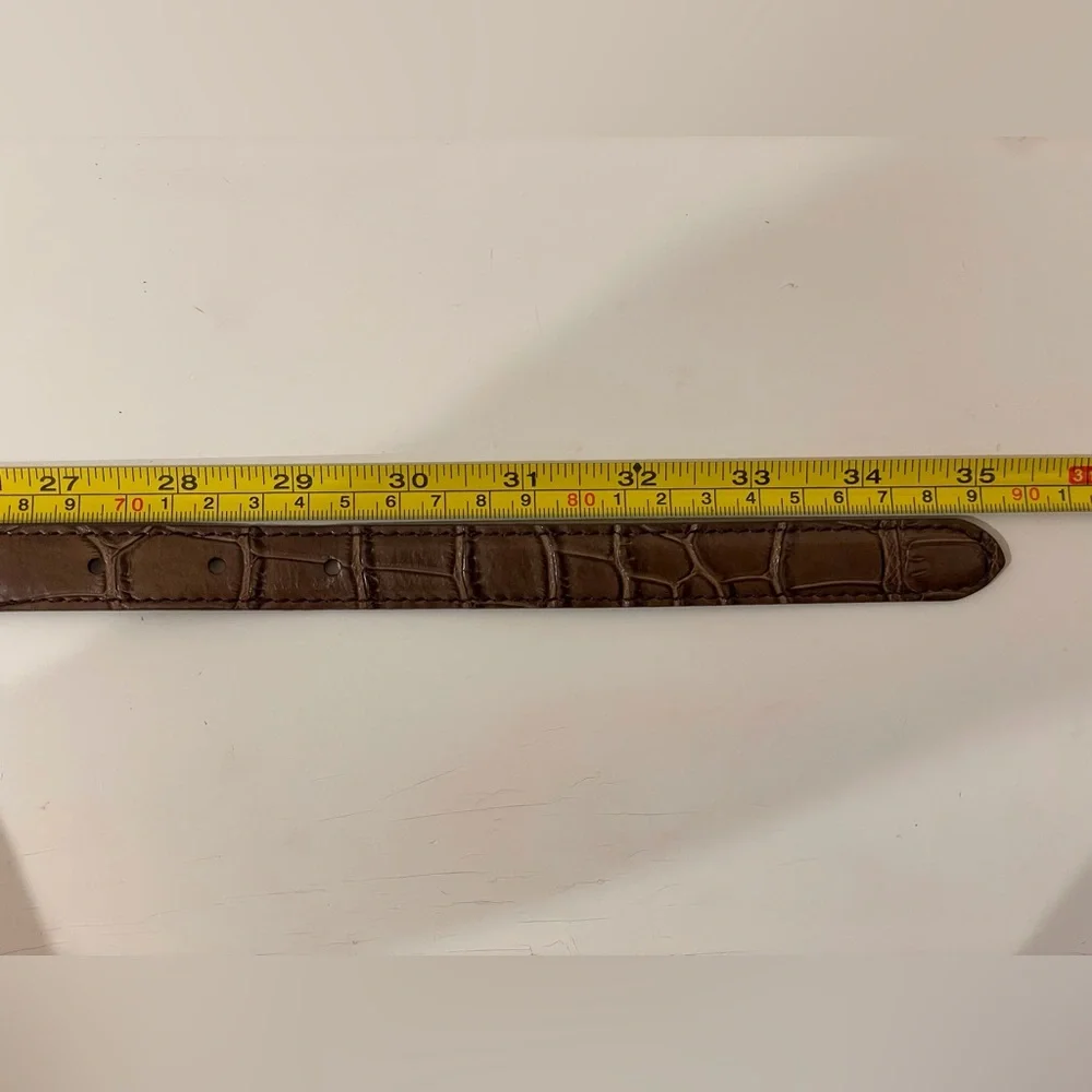 Simple Retro Vintage Women’s Brown Slim Belt Size 26”/28”‎